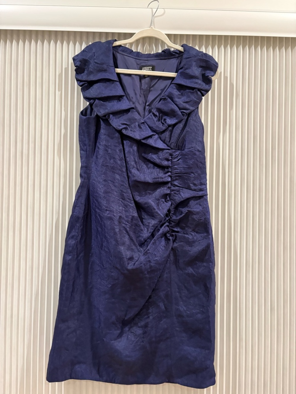 Adrianna Papell Purple Ruffle Cocktail Dress